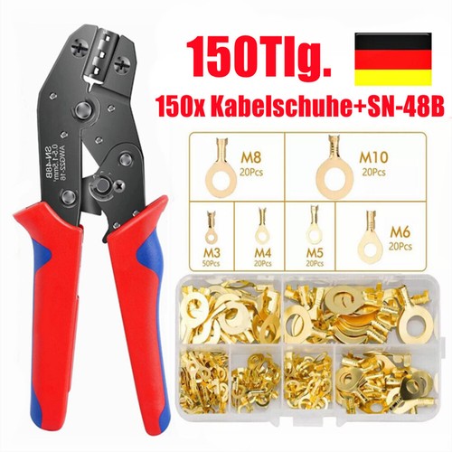 150tlg ringkabelschuhe messing - 150tlg,